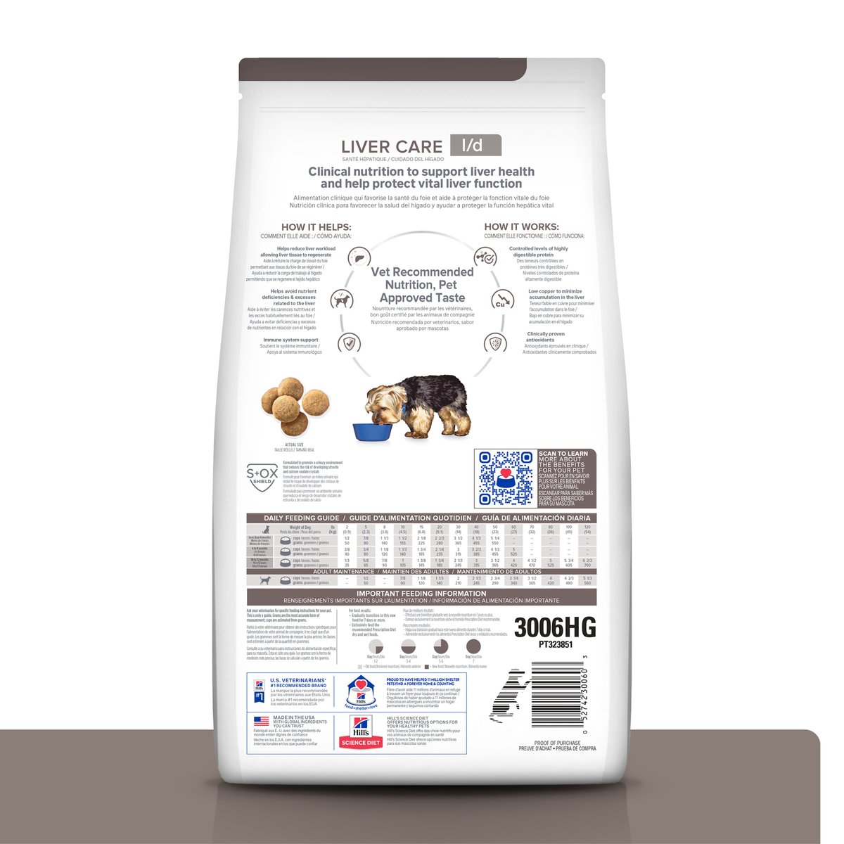 Alimento Hill's Prescription Diet l/d Cuidado del Hígado Para Perro 8kg