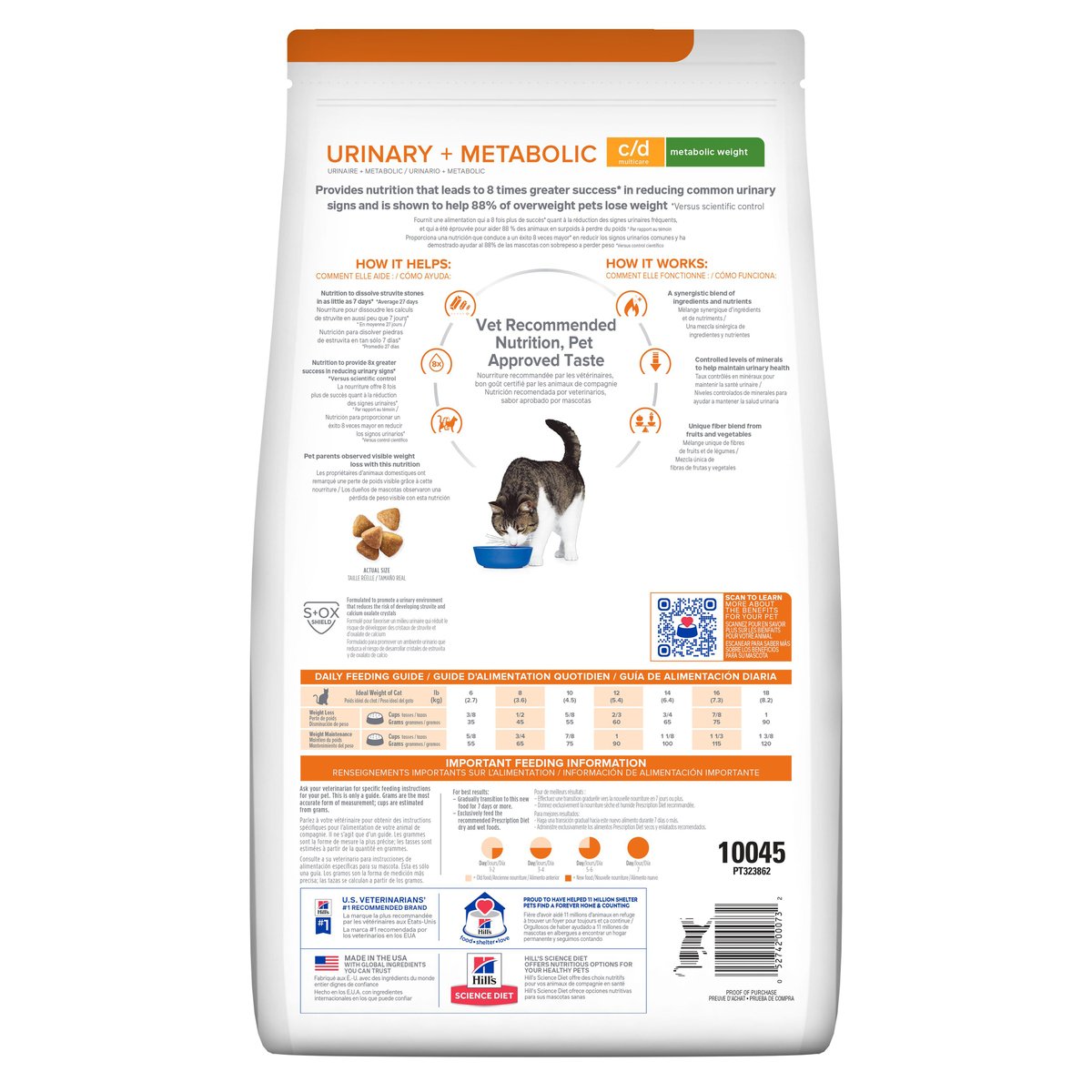 Alimento Hill's Prescription Diet Metabolic + Urinary Para Gato 2.9kg