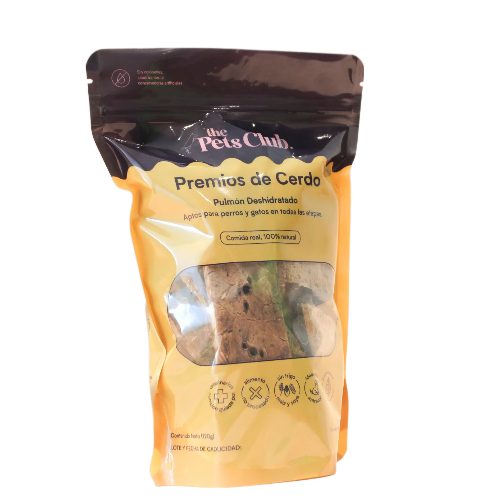Premios Deshidratados Pulmón De Cerdo Para Perro 85g