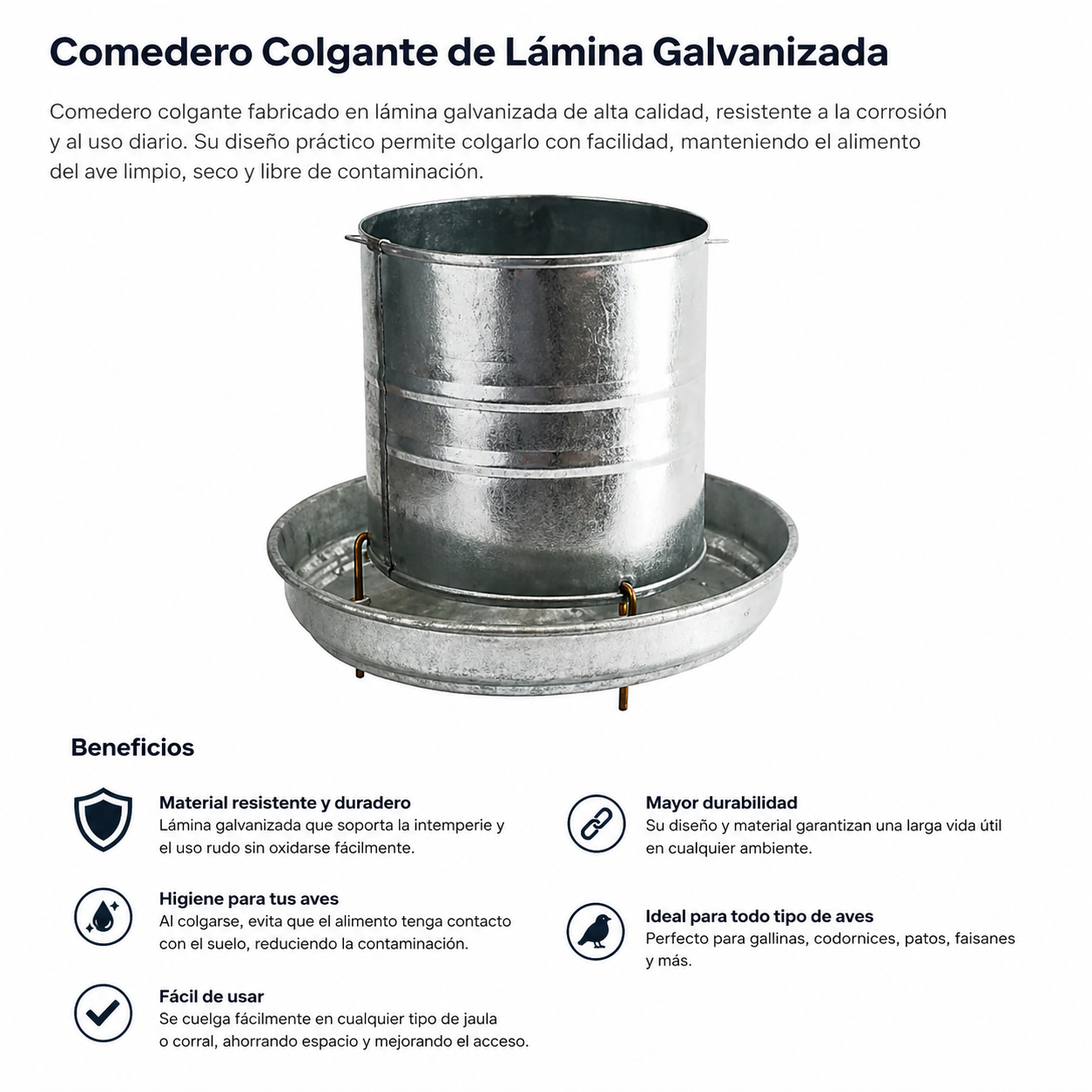 COMEDERO COLGANTE LAMINA