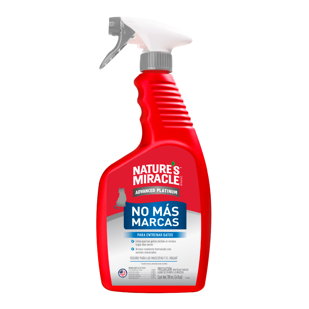 Nature's Miracle Limpiador y Repelente Enzimático para Marcaje con Orina de Gato, 709 ml