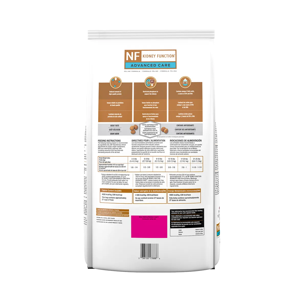 Alimento Pro Plan Veterinary Diets NF Kidney Function Advanced Care Para Gato 3.63kg