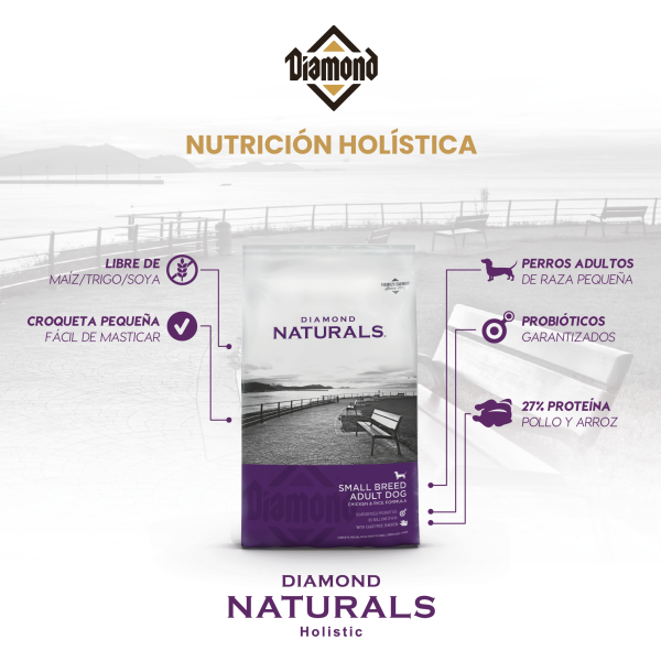 Alimento Diamond Naturals Pollo y Arroz Adulto Para Perro Razas Pequeñas