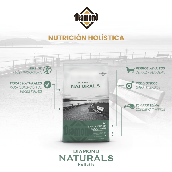 Alimento Diamond Naturals Cordero y Arroz Adulto Para Perro Razas Pequeñas