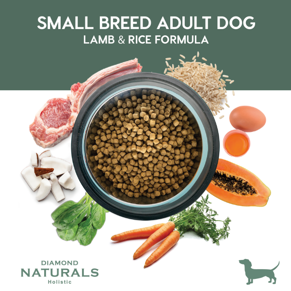 Alimento Diamond Naturals Cordero y Arroz Adulto Para Perro Razas Pequeñas