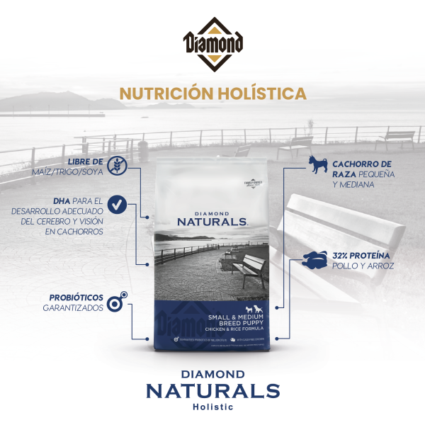 Alimento Diamond Naturals Cachorro Pollo y Arroz Para Perro Razas Pequeñas (UNICAMENTE BAJO PEDIDO)