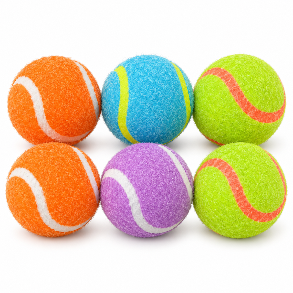 Set de 6 pelotas de tenis multicolor