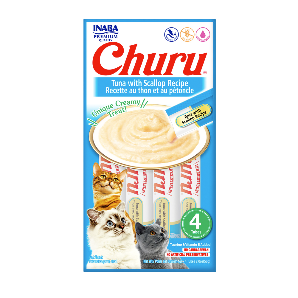 Churu De Atún Y Vieira Para Gato 4 pzs