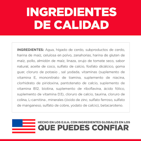 Hill's Science Diet Alimento Húmedo Receta Higado y Pollo para Gato Adulto 82 g