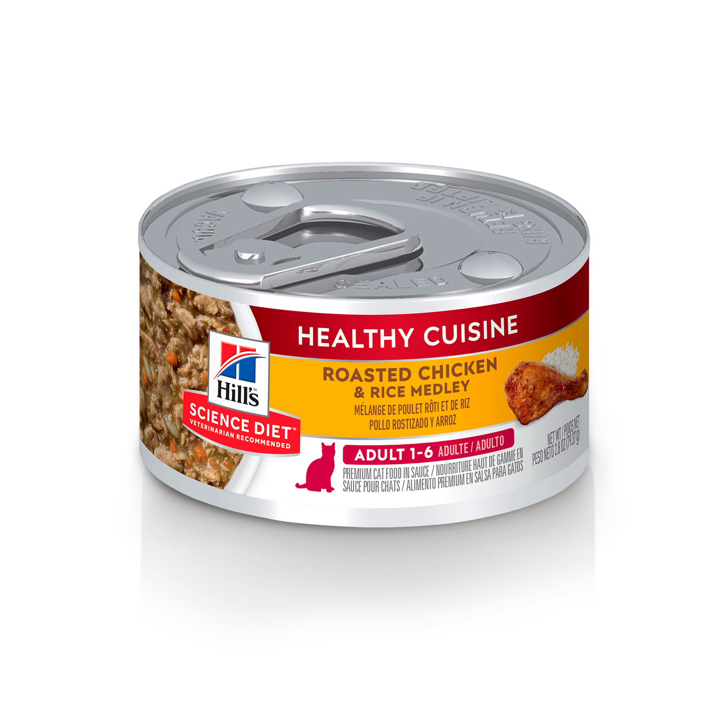 Alimento Hill's Science Diet Original Adulto Healthy Cuisine Para Gato Lata 79g