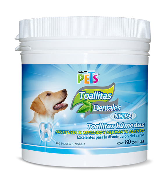 Toallitas Fancy Pets Dentales Para Perro 80pzas
