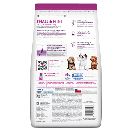 Hill's Science Diet Small & Mini Alimento Piel y Estómago Sensibles Perro Raza Miniatura 6.8 kg (UNICAMENTE BAJO PEDIDO)
