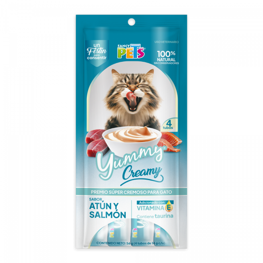 Yummy Creamy P/Gato Atun 56 g (4 Tubos de 14 g c/u)