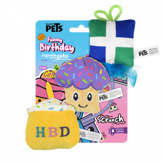3 Pack Juguete P/Gato Cumpleaños