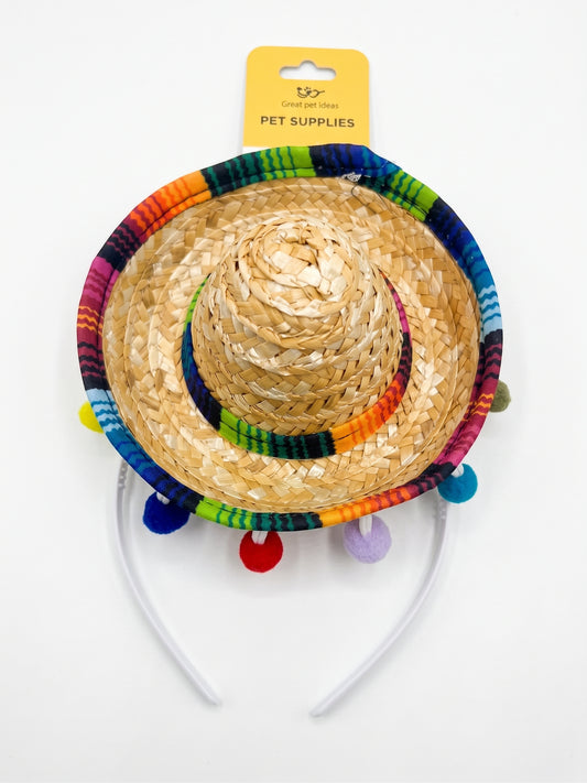 Sombrero Mexicano de Paja con Diadema