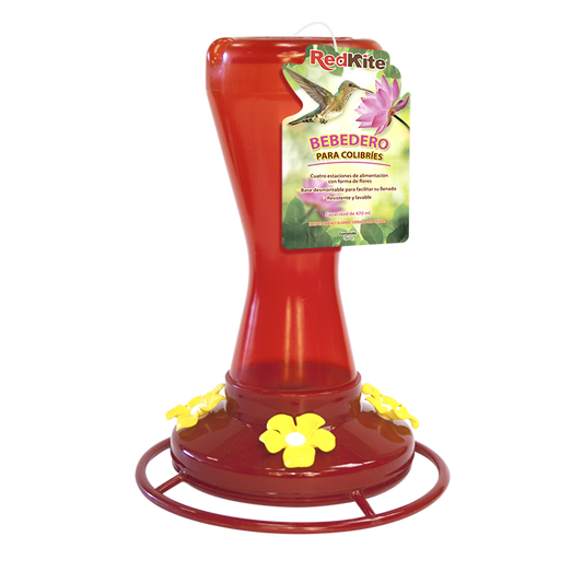 Bebedero RedKite Para Colibrís Rojo 470 ml.