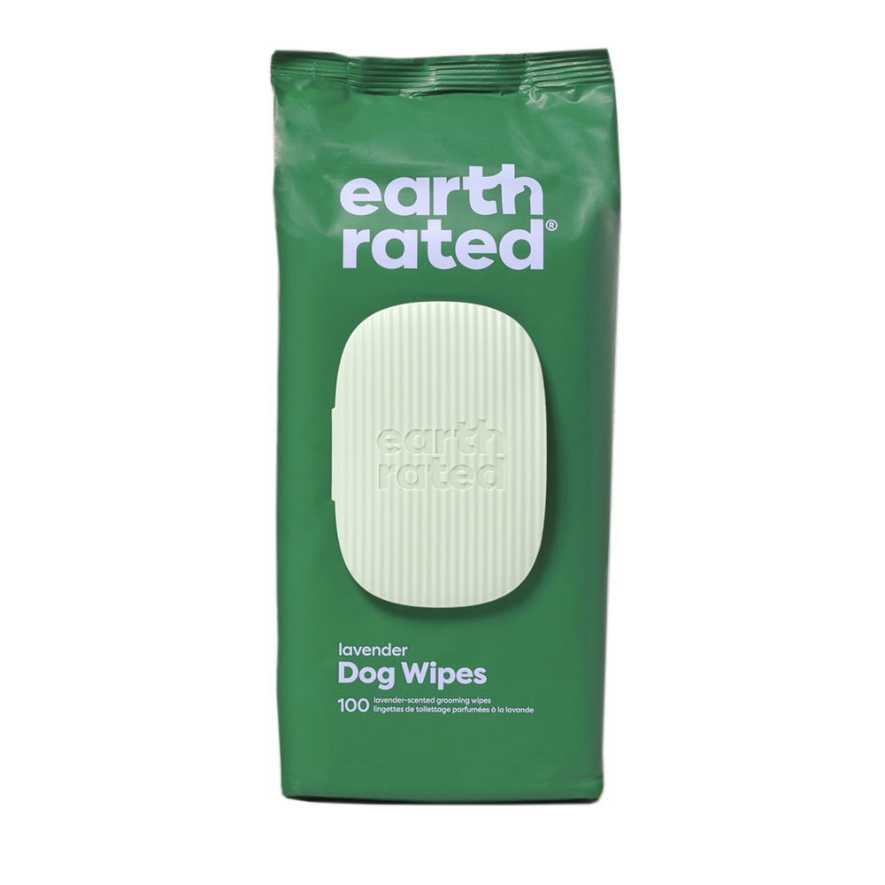 Toallas humedas Lavanda Earth Rated 100 piezas p/mascota