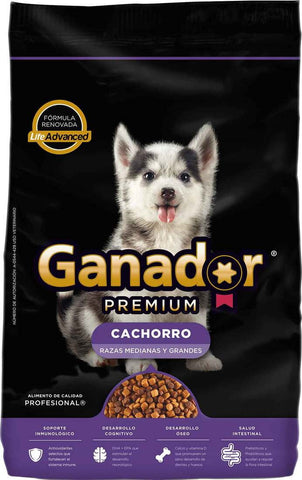 Alimento Ganador Premium Cachorro Razas Medianas y Grande 20kg