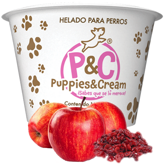 Helado Puppies&Cream Manzana Con Arandanos 60g