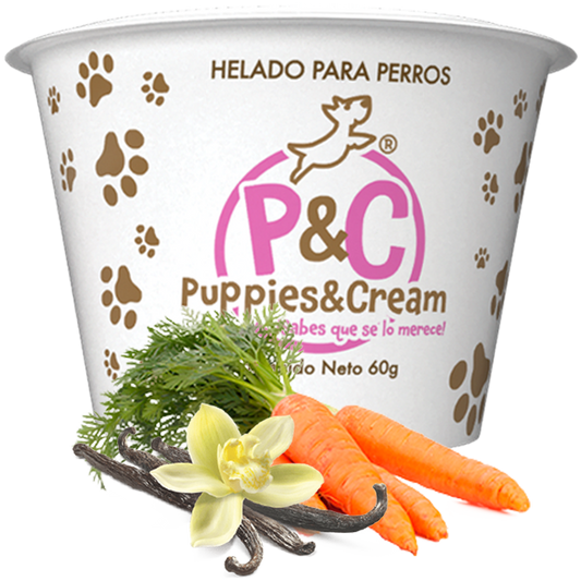 Helado Puppies&Cream Zanahoria y Vainilla 30g