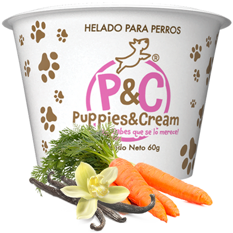 Helado Puppies&Cream Zanahoria y Vainilla 30g