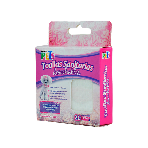 Toallas Sanitarias Fancy Pets Chicas Desechables 20 Piezas