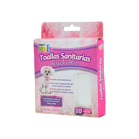 Toallas Sanitarias Fancy Pets Grandes Desechables 20 Piezas