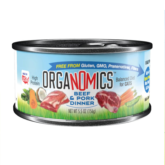 Alimento Organomics Res y Cerdo Para Gato Lata 156g