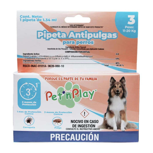 Pipeta Antipulgas Para Perros de 11 a 20kg